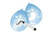 Leketøy - Folat BV - Writable Balloons Birth Boy 6 pcs. - 08590