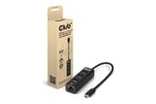 USB-hub - Club 3D CSV-1549 - hub - USB Type-C - 4 ports USB-hub - 4 porter - Svart - CSV-1549