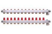 Gulvvarme - Danfoss floor heating manifold 12+12 SSM - 088U0812