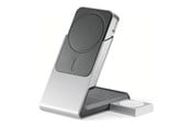 Mobil - Adaptere og ladere - ALOGIC Matrix+ wireless charging stand - + AC power adapter - magnetic 24 pin USB-C - 15 Watt - with 5000 mAh wireless power bank multi-country power adapter (30 W) - MSPBDDAWC-G