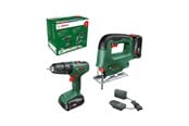 Skru/Bormaskin - Bosch Cordless Impact Drill DIYSet EasyImp+Saw - 06039D810A