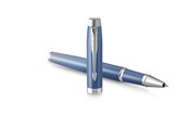 Skrive- & Tegneverktøy - Parker IM Writing Rituals Rollerball Peaceful Blue Finish with Gradient & Chrome Trims Fine Point Black Ink Gift Box - 2203905