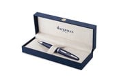 Skrive- & Tegneverktøy - Waterman Carene Ballpoint Pen Blue Lacquer with Palladium trim Medium Tip Blue Ink Gift Box - 2214312