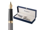 Skrive- & Tegneverktøy - Waterman Hémisphère Fountain Pen | Stone Grey (The Understated Edit Collection) | Medium Nib with Blue Ink | Gift Box - 2217944