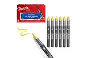 Skrive- & Tegneverktøy - Sharpie Creative Marker Acrylic Paint Pens | Brush Tip Water-Based Paint Markers | Yellow | 6 Count - 2218065