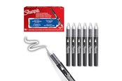 Skrive- & Tegneverktøy - Sharpie Creative Marker Acrylic Paint Pens | Brush Tip Water-Based Paint Markers | White | 6 Count - 2218111