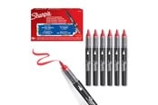 Skrive- & Tegneverktøy - Sharpie Creative Marker Acrylic Paint Pens | Brush Tip Water-Based Paint Markers | Red | 6 Count - 2218113