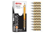 Skrive- & Tegneverktøy - Rotring Tikky Mechanical Pencil | HB 0.7 mm | Marigold (orange) Barrel | Lightweight with Rubberised Grip | 12 Count - 2214585