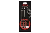 Skrive- & Tegneverktøy - Rotring Tikky Mechanical Pencil Ballpoint & Eraser Set | HB Lead 0.5 mm Pencil | Medium Point Pen | Black Barrel - 2221254