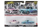 Leketøysbil - Hot Wheels Premium Car Culture 1975 Datsun Sunny Truck (B120) & Custom '93 Nissan Hardbody (D21) - HRR78