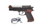 Kostymer - Toi-Toys Police Gun Light and Sound with Handcuffs - 14148A