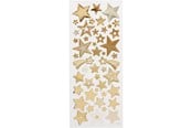 Hobbyartikler - Creativ Company - Stickers Gold Stars 1 Sheet - 29152