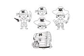 Arts & Crafts - Tilbehør - Creativ Company - Sheets of Shrink Film with Pirate Motifs 10 pcs. - 790710
