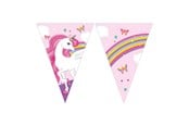 Leketøy - Globos - Paper Bunting Unicorn Rainbow Colors 3mtr. - 93763