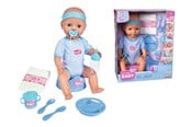 Dukker & Tilbehør - Simba New Born Baby Spise Væte Guttedukke, 43 cm - 105030044