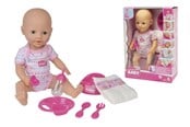 Dukker & Tilbehør - Simba New Born Baby Spise Væte Dukke, 38 cm - 105032533