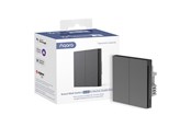 Smarthus - Aqara Smart Wall Switch H1 Double– Grey (No Neutral) - WS-EUK02-G