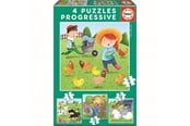 Puslespill - Educa 6-9-12-16 Farm Animals - 80-17145