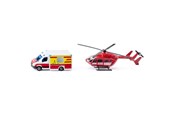 Leketøysbil - SIKU Mercedes-Benz Rescue Van and Helicopter - 313-1748