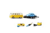 Leketøysbil - SIKU VW T1 with Trailer and VW Beetle - 313-2567