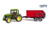 Leketøysbil - Bruder  John Deere 6920 tractor with tipping trailer toy - BR2057