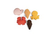 Babyleker - Filibabba Silikone sandforme 5 stk. - Peach Mix - FI-03564