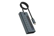 USB-hub - ICY BOX IB-HUB1457-C31 USB-hub - 7 porter - Grå - IB-HUB1457-C31