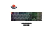 Tastatur - Keychron K5 v2 RGB QMK Wireless Hot Swap QMK - Low Profile 2.0 Red - Gamingtastatur - Nordisk - Svart - K5X-H1Z-BO
