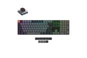 Tastatur - Keychron K5 v2 RGB QMK Wireless Hot Swap QMK - Low Profile 2.0 Brown - Gamingtastatur - Nordisk - Svart - K5X-H3Z-BO