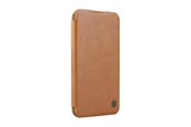 Mobil - Deksel og etui - Nillkin Qin Pro Leather Case for iPhone 16 - Brown - 6902048281943