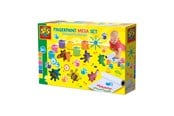 Kreative leker - SES Creative Finger Paint Mega Set 6 Colours x 110ml - Includes 2-Metre Paper Roll - S00393