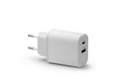 Mobil - Adaptere og ladere - dbramante1928 re-charge - EU Wall Charger - USB-C 30W+USB-A 18W - White - CH18EUWH7150
