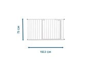 Babyutstyr - BabyDan Premier Safety Gate Extra Wide 126-132 cm White - 500882