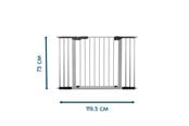 Babyutstyr - BabyDan Premier Safety Gate with 6 Extensions 112-119.3 cm Silver - 500941
