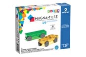 Byggesett - Magna-Tiles Cars – Green & Yellow 2-Piece Magnetic Building Set - 90216