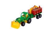 Leketøysbil - Cavallino Toys - Tractor with Trailer and Wood 61cm - 3072WD01