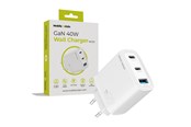 Mobil - Adaptere og ladere - Mobile Origin GaN 40W Wall Charger MO13 - white 1 USB-A + 2 USB-C - FRL-GAN40W-MO13