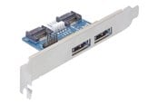 Diverse kabel - DeLOCK Slot bracket 2x eSATAp 5V/12V with Low Profile Bracket - 61725