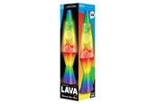 Barnelamper - Lava Lamp 37cm White/Tri-colour Rainbow Base - 605907