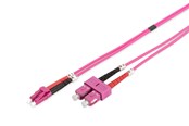 Nettverkskabel - DIGITUS Fiber Optic Multimode Patch Cord OM4 LC / SC - 5m - Rosa - 5m - DK-2532-05-4