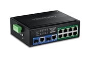 Switch/splitter - TRENDnet TI-BG108 - Version v1.0R - switch - industrial - 10 ports - unmanaged - TAA Compliant - TI-BG108