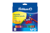 Hobbyartikler - Pelikan PELIKAN 24 FARGEBLYANTER TREKANTET 3MM - 100401583