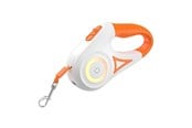 Hund - Rojeco Dog Automatic Leash LED 5m - White and Orange - RQYS-04