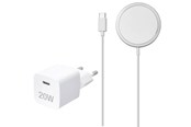 Mobil - Adaptere og ladere - Vivanco Fast 1xUSB-C PD 20W MagSafe Home Charger Kit White - 64560