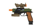 Kreative leker - Toi-Toys Alfafox Military Pistol with Light and Sound and Flashlight - 32589A