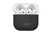 Mobil - Andre tilbehør - FIXED Silky Silicone case for Apple AirPods 4/4 ANC Black - FIXSIL-1473-BK