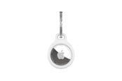 Mobil - Andre tilbehør - FIXED Silky Silicone Apple AirTag Keychain Case White - FIXSILD-756-WH