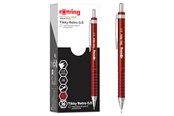 Skrive- & Tegneverktøy - Rotring Tikky Retro Mechanical Pencils | 2B 0.5 mm | Red Barrels | with Comfort Rippled Grip | 12 Count - 2202568