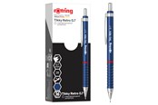 Skrive- & Tegneverktøy - Rotring Tikky Retro Mechanical Pencils | 2B 0.7 mm | Blue Barrels | with Comfort Rippled Grip | 12 Count - 2202569