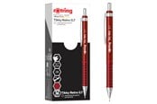 Skrive- & Tegneverktøy - Rotring Tikky Retro Mechanical Pencils | 2B 0.7 mm | Red Barrels | with Comfort Rippled Grip | 12 Count - 2202631